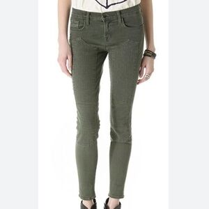J Brand Green Roz Moto Low Rise Skinny Jeans Size 26